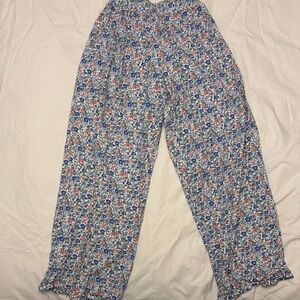 Floral Print Wide-Leg Pants